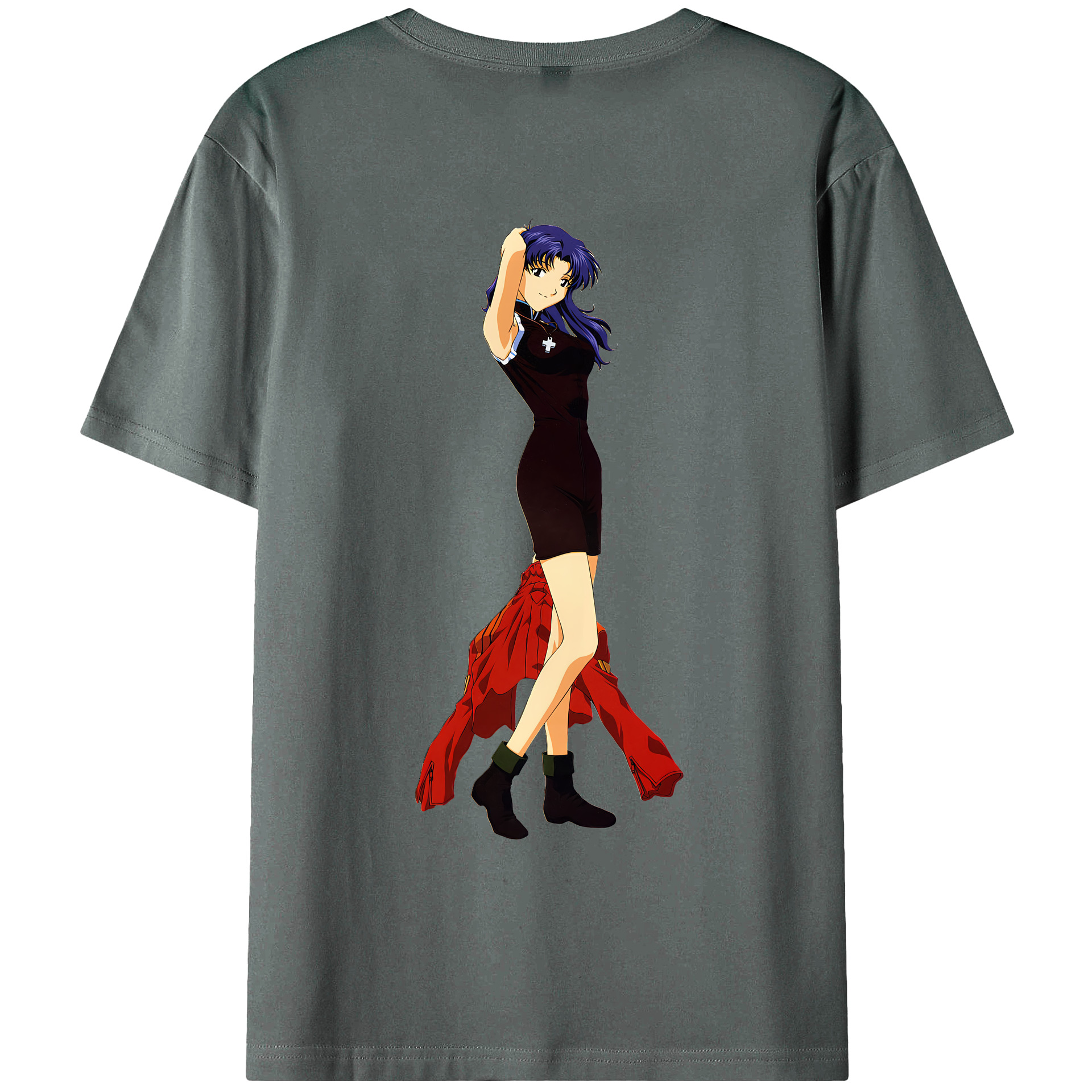 （画像用） EVA 新世紀エヴァンゲリオン 綿100％ メンズ半袖Tシャツ（バックプリント） 通気性